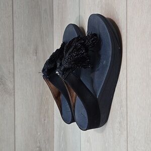 Fitflop Women Wedge Leather Sandals Shoes Sz 6